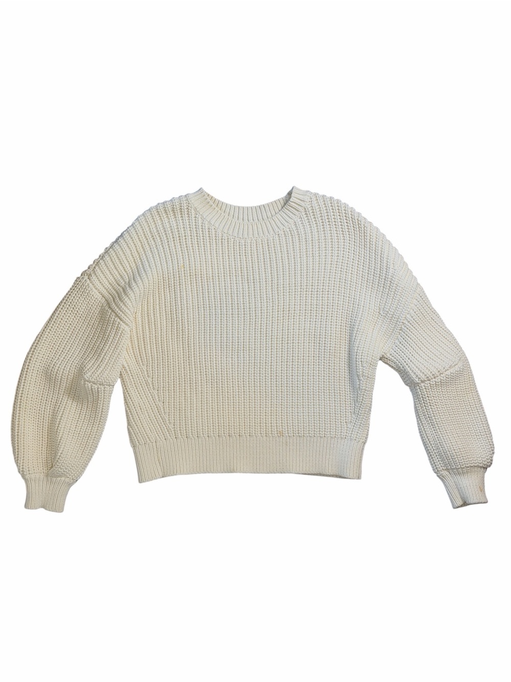 Banana Republic Cream Chunky Knit Crewneck Sweater